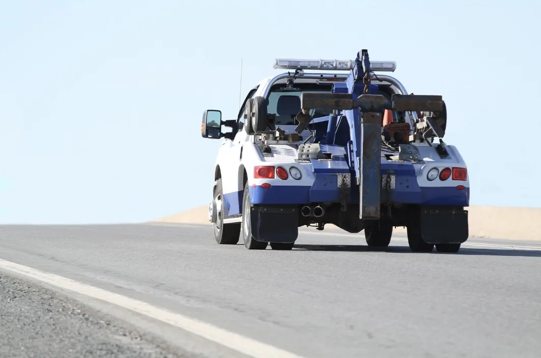 Chicago wrecker tow truck on the roadside